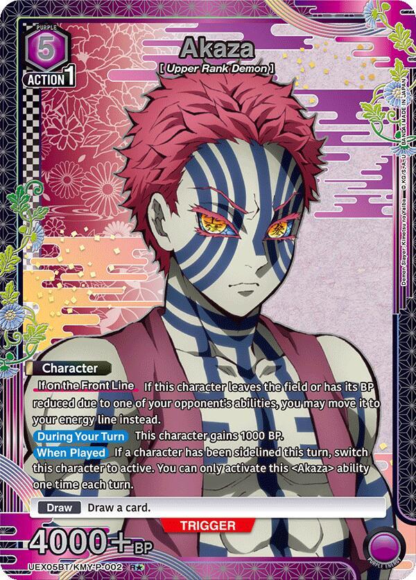 Akaza (R*) (UEX05BT/KMY-P-002) [UEX05BT: Demon Slayer: Kimetsu no Yaiba Vol.2]