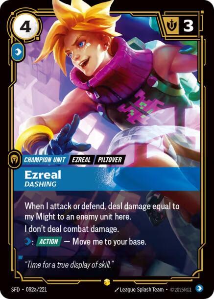 Ezreal, Dashing (Alternate Art) (082a/221) [Spiritforged]