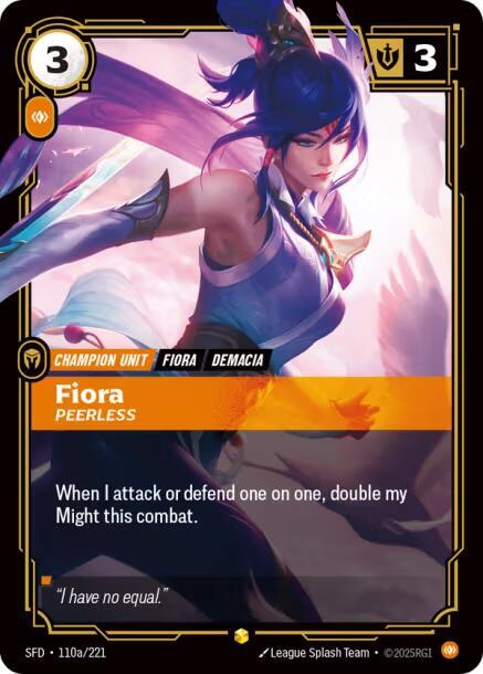 Fiora, Peerless (Alternate Art) (110a/221) [Spiritforged]