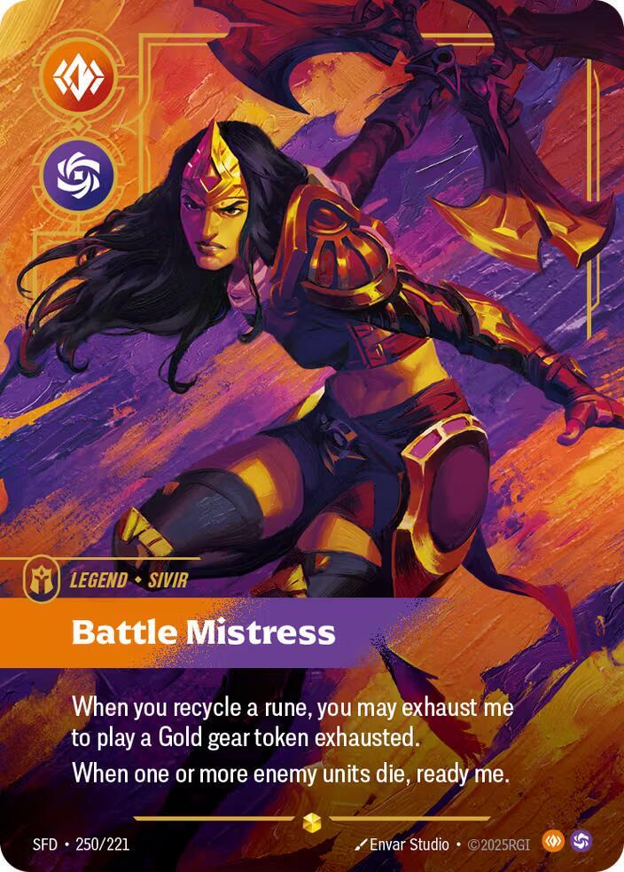 Sivir, Battle Mistress (Overnumbered) (250/221) [Spiritforged]
