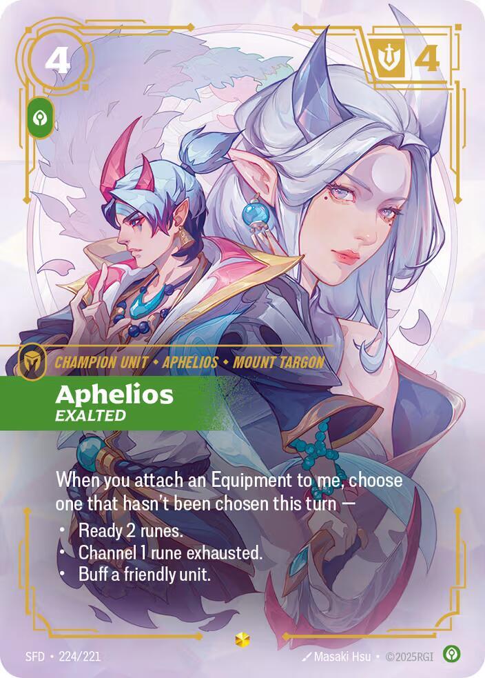 Aphelios, Exalted (Overnumbered) (224/221) [Spiritforged]