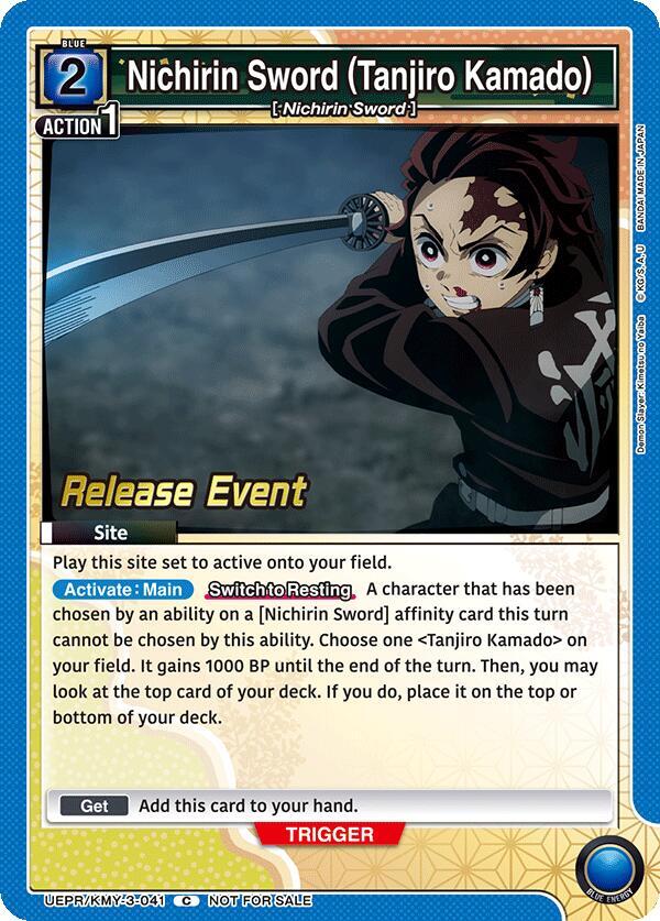 Nichirin Sword (Tanjiro Kamado) (UEPR/KMY-3-041) [UEX05BT: Demon Slayer: Kimetsu no Yaiba Vol.2 Release Event Cards]