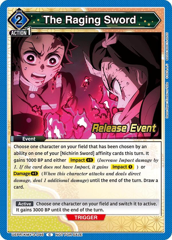 The Raging Sword (UEPR/KMY-3-046) [UEX05BT: Demon Slayer: Kimetsu no Yaiba Vol.2 Release Event Cards]