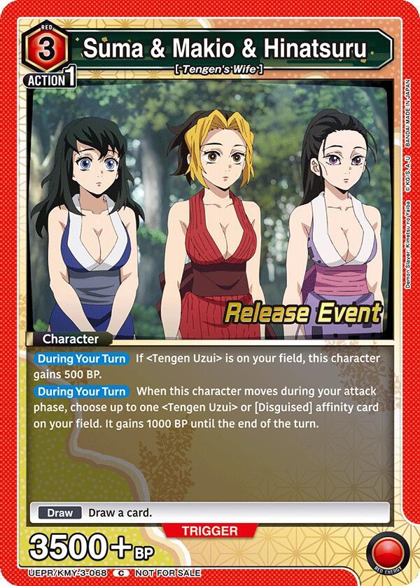 Suma & Makio & Hinatsuru (UEPR/KMY-3-068) [UEX05BT: Demon Slayer: Kimetsu no Yaiba Vol.2 Release Event Cards]