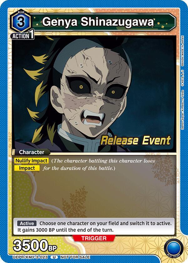 Genya Shinazugawa (023) (UEPR/KMY-3-023) [UEX05BT: Demon Slayer: Kimetsu no Yaiba Vol.2 Release Event Cards]