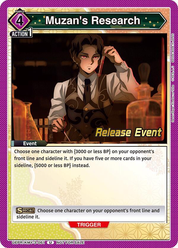 Muzan's Research (UEPR/KMY-3-061) [UEX05BT: Demon Slayer: Kimetsu no Yaiba Vol.2 Release Event Cards]
