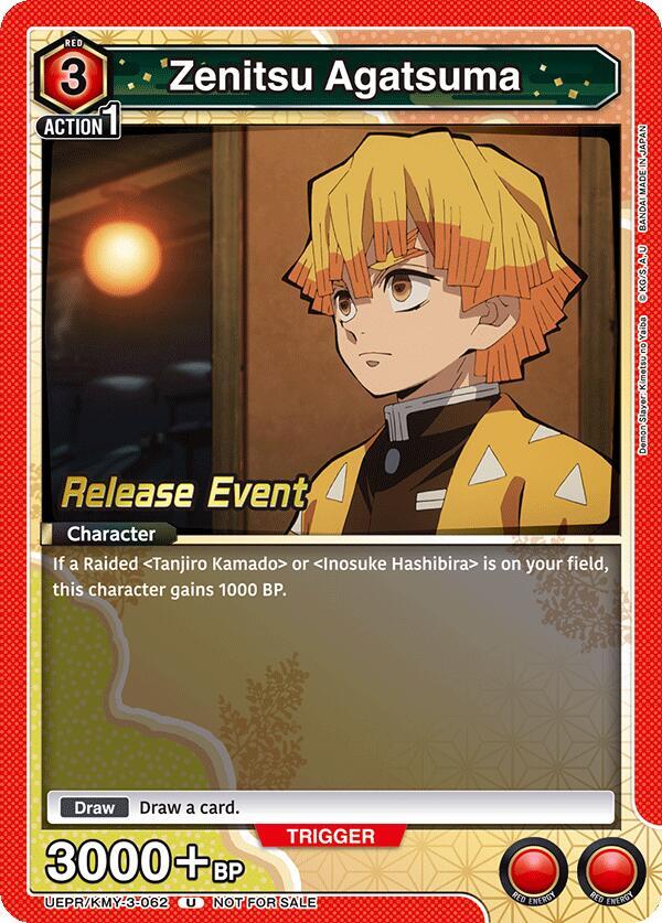 Zenitsu Agatsuma (UEPR/KMY-3-062) [UEX05BT: Demon Slayer: Kimetsu no Yaiba Vol.2 Release Event Cards]