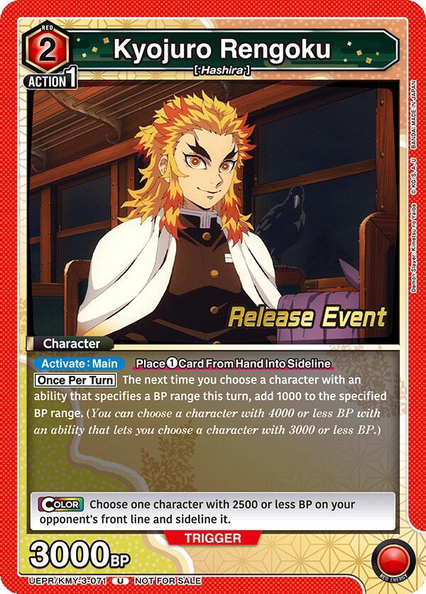 Kyojuro Rengoku (071) (UEPR/KMY-3-071) [UEX05BT: Demon Slayer: Kimetsu no Yaiba Vol.2 Release Event Cards]