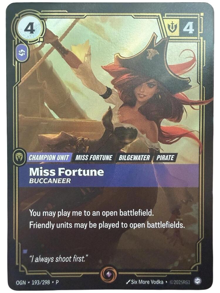 Miss Fortune - Buccaneer (193/298) [Riftbound Organized Play Promotional Cards]
