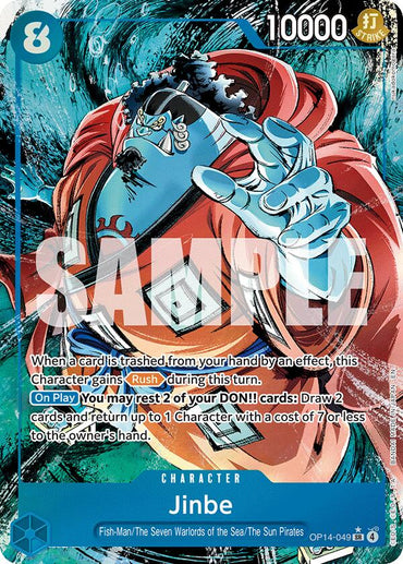 Jinbe (OP14-049) (Alternate Art) [The Azure Sea's Seven]