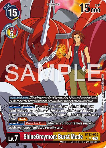 ShineGreymon: Burst Mode [BT13-020] (Alternate Art) [Advanced Booster Digimon Generation]