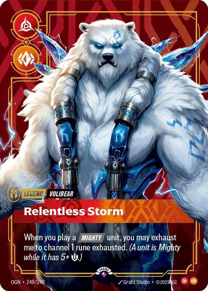 Volibear - Relentless Storm (Metal) (249/298) [Riftbound Organized Play Promotional Cards]