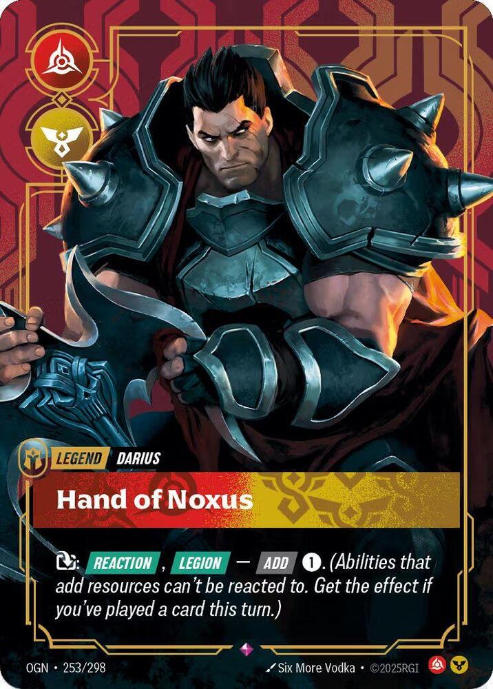 Darius - Hand of Noxus (Metal) (Best Of) (253/298) [Riftbound Organized Play Promotional Cards]