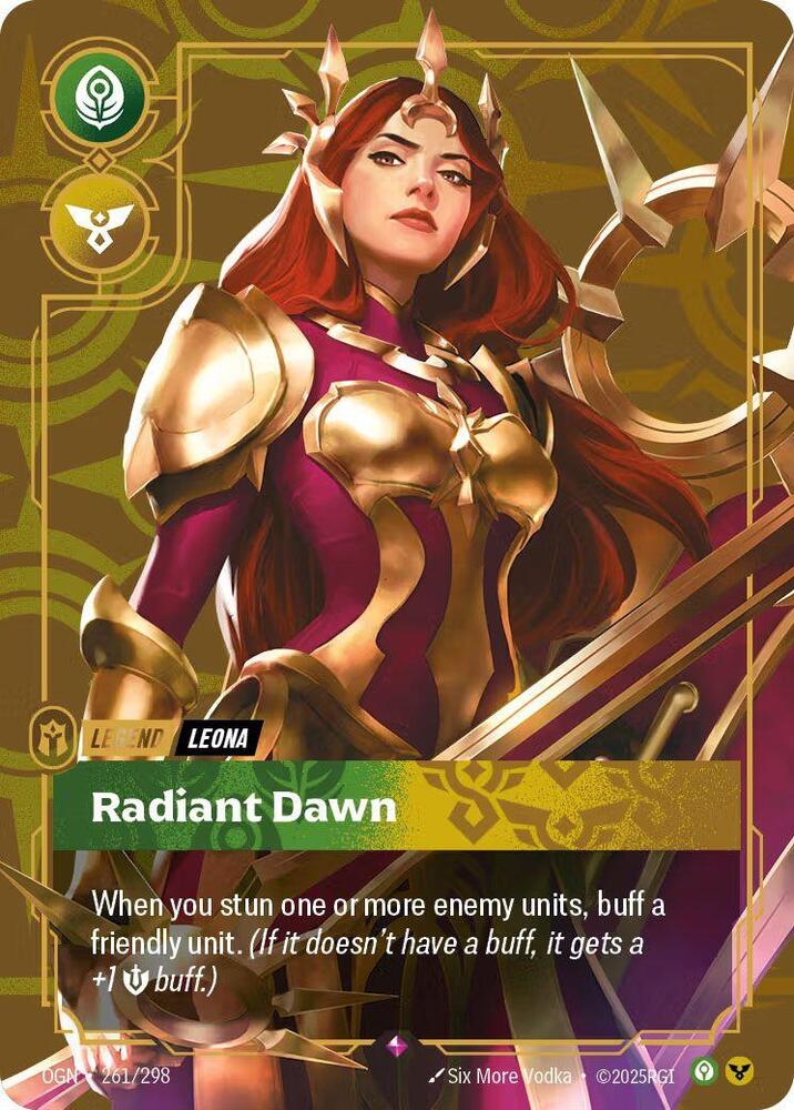 Leona - Radiant Dawn (Metal) (261/298) [Riftbound Organized Play Promotional Cards]