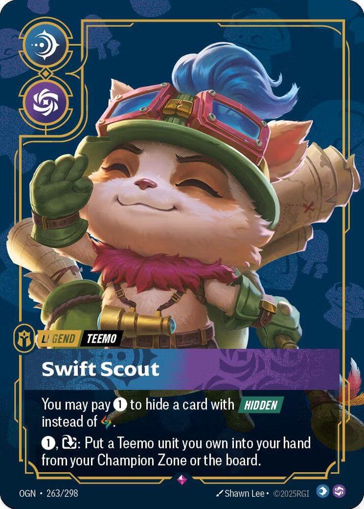 Teemo - Swift Scout (Metal) (Best Of) (263/298) [Riftbound Organized Play Promotional Cards]