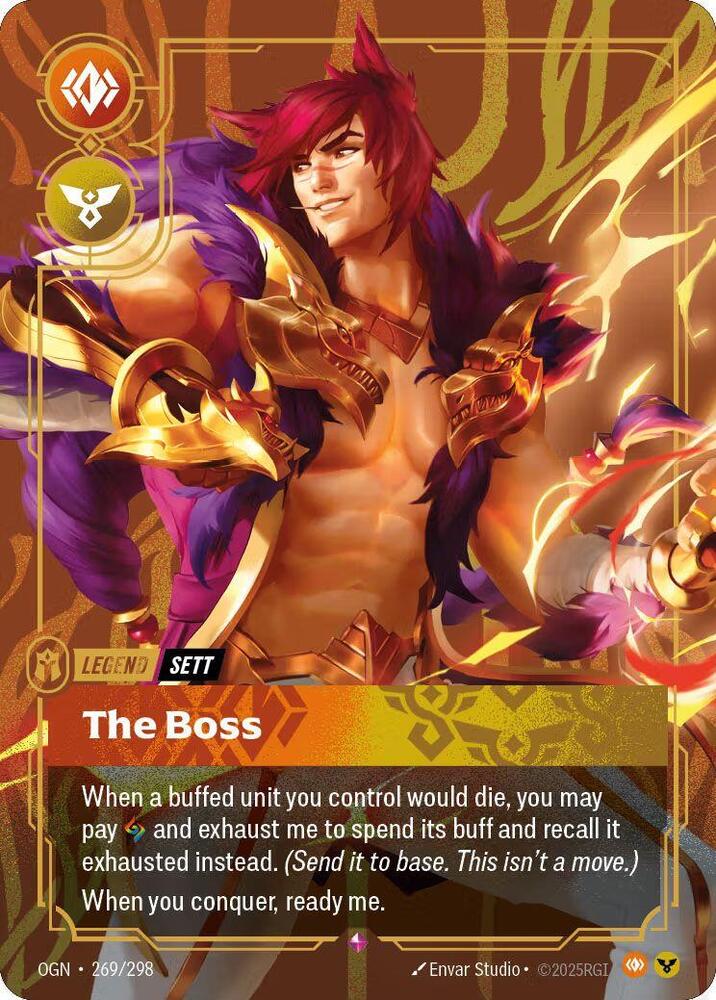 Sett - The Boss (Metal) (269/298) [Riftbound Organized Play Promotional Cards]