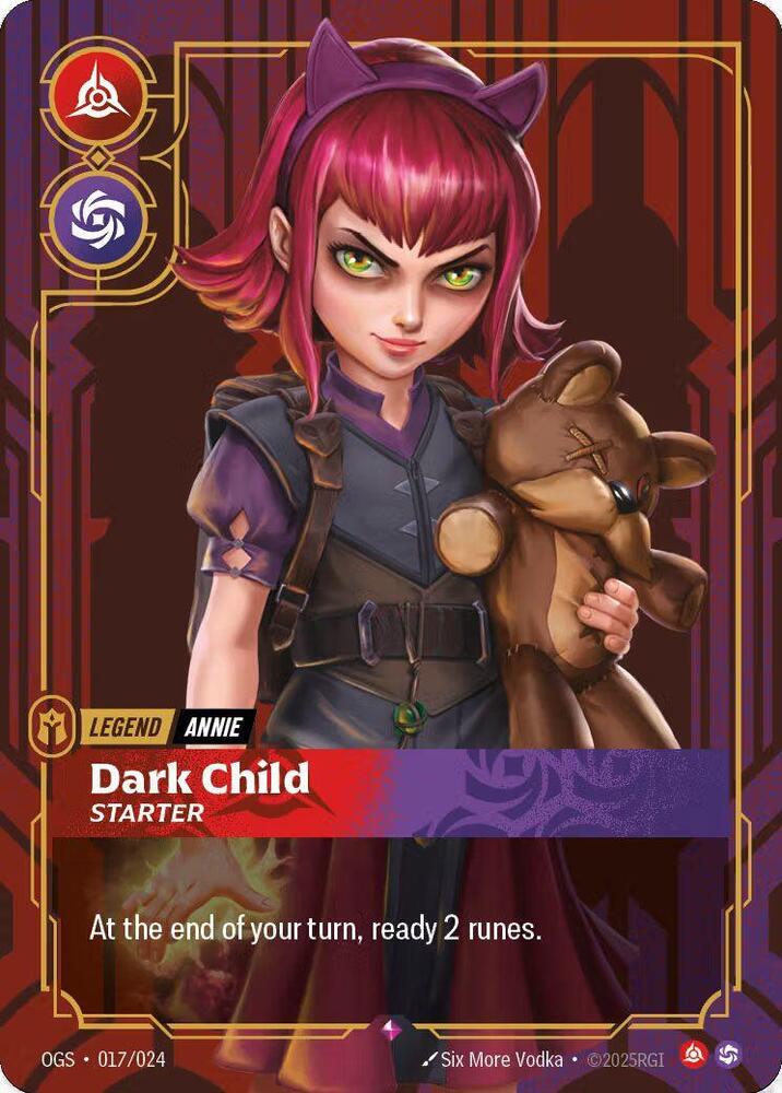 Annie - Dark Child (Metal) (Best Of) (017/024) [Riftbound Organized Play Promotional Cards]