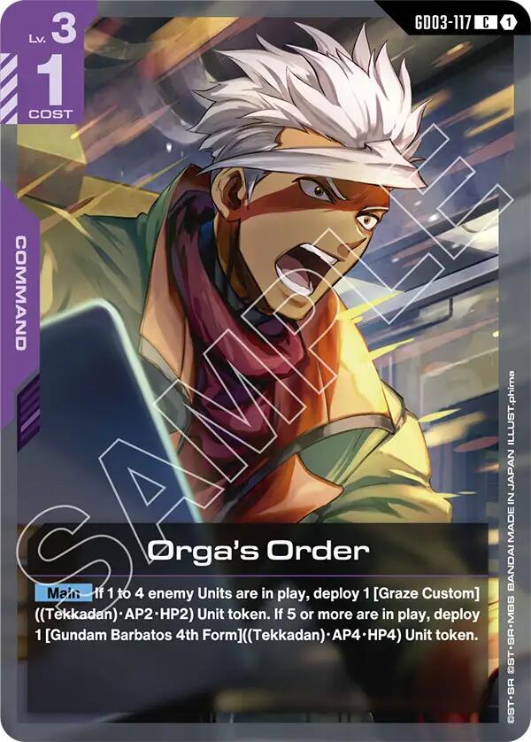 Orga's Order (GD03-117) [Steel Requiem]