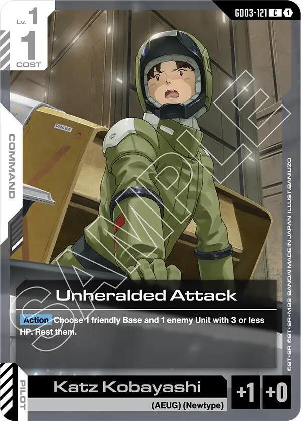 Unheralded Attack (GD03-121) [Steel Requiem]