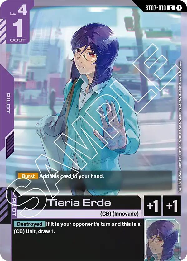 Tieria Erde (Store Tournament Participant Pack 03) (ST07-010) [Gundam Promotional Cards]