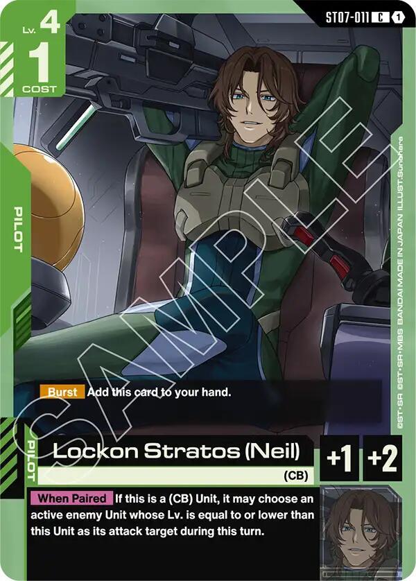 Lockon Stratos (Neil) (ST07-011) [Starter Deck 07: Celestial Drive]