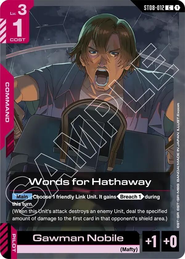 Words for Hathaway (ST08-012) [Starter Deck 08: Flash of Radiance]