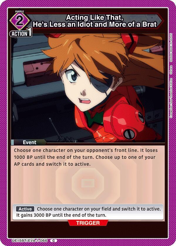 Acting Like That, He's Less an Idiot and More of a Brat (UE15BT/EVA-1-066) [UE15BT: Evangelion: New Theatrical Edition]