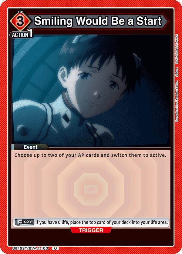 Smiling Would Be a Start (UE15ST/EVA-1-100) [UE15ST: Evangelion: New Theatrical Edition Starter Deck]