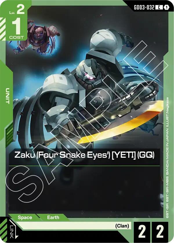 Zaku (Four Snake Eyes') [YETI] (GQ) (GD03-032) [Steel Requiem]