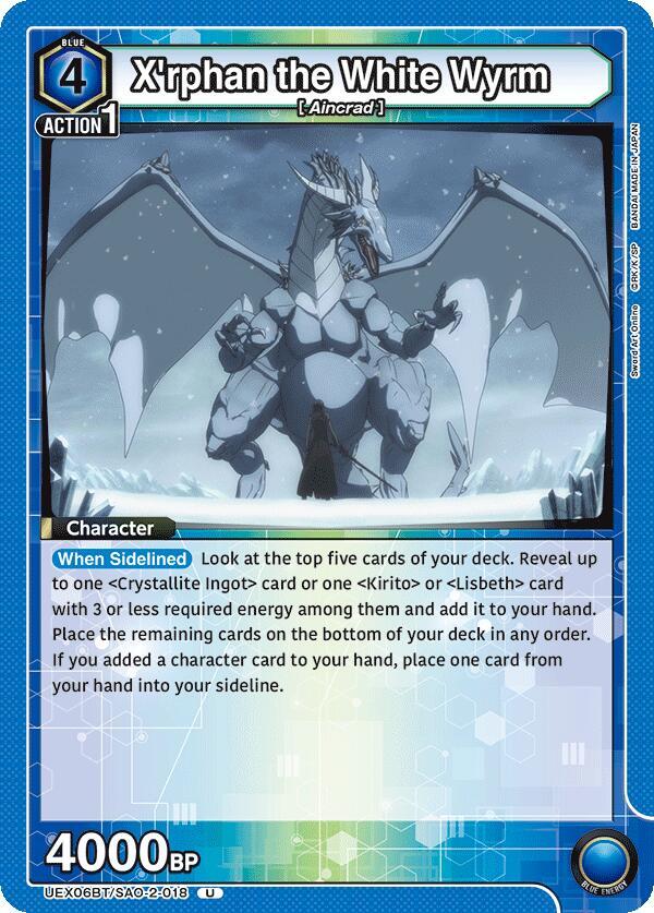 X'rphan the White Wyrm (UEX06BT/SAO-2-018) [UEX06BT: Sword Art Online Vol.2]