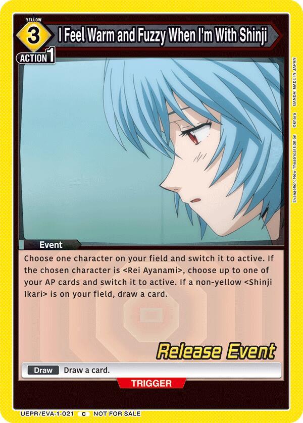 I Feel Warm and Fuzzy When I'm With Shinji (UEPR/EVA-1-021) [UE15BT: Evangelion: New Theatrical Edition Release Event Cards]