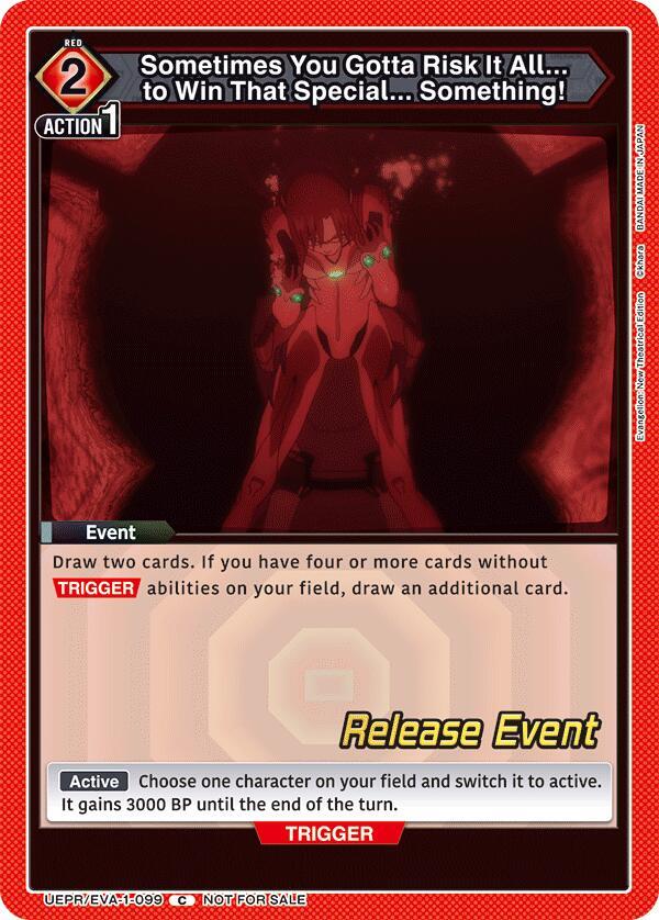 Sometimes You Gotta Risk It All... to Win That Special... Something! (UEPR/EVA-1-099) [UE15BT: Evangelion: New Theatrical Edition Release Event Cards]