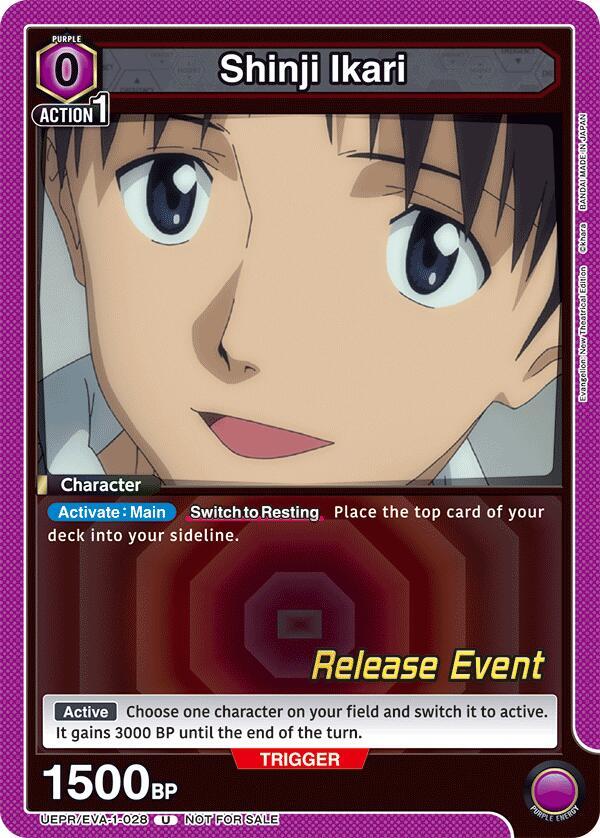 Shinji Ikari (028) (UEPR/EVA-1-028) [UE15BT: Evangelion: New Theatrical Edition Release Event Cards]