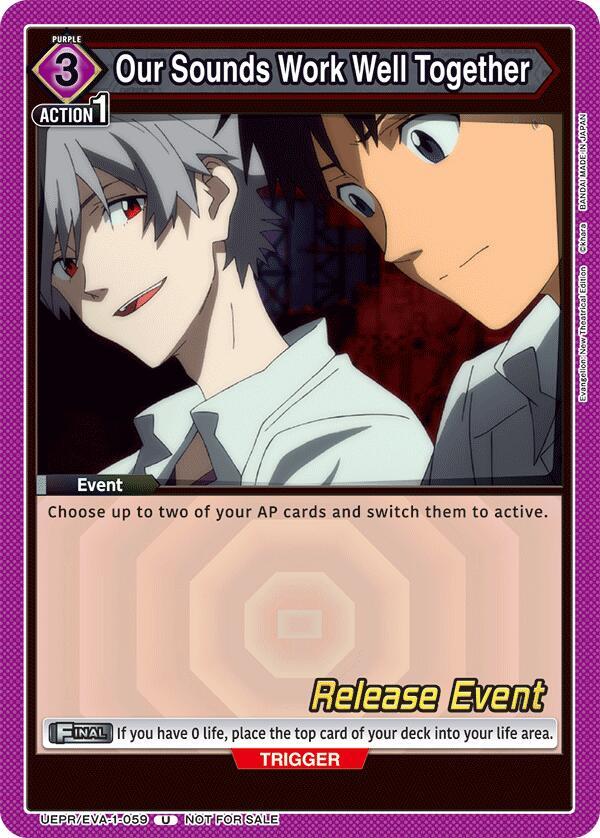 Our Sounds Work Well Together (UEPR/EVA-1-059) [UE15BT: Evangelion: New Theatrical Edition Release Event Cards]