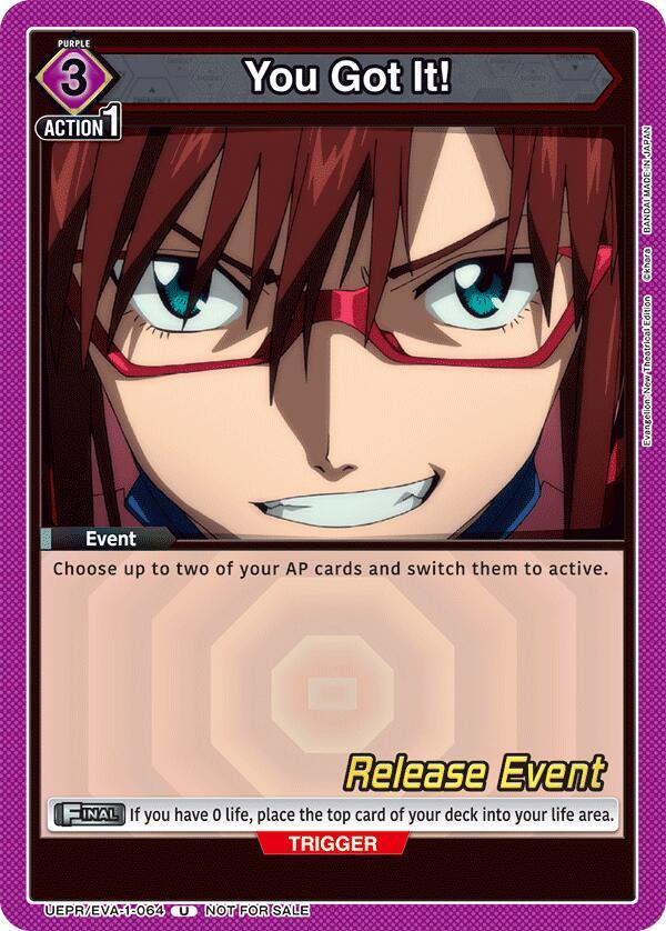 You Got It! (UEPR/EVA-1-064) [UE15BT: Evangelion: New Theatrical Edition Release Event Cards]
