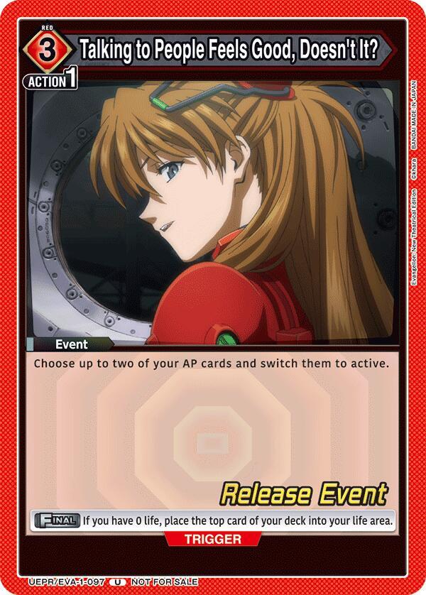 Talking to People Feels Good, Doesn't It? (UEPR/EVA-1-097) [UE15BT: Evangelion: New Theatrical Edition Release Event Cards]