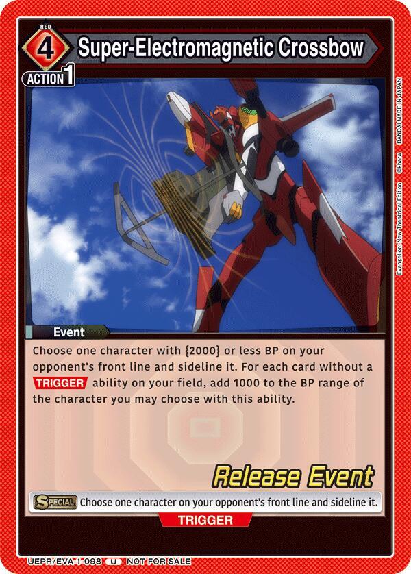 Super-Electromagnetic Crossbow (UEPR/EVA-1-098) [UE15BT: Evangelion: New Theatrical Edition Release Event Cards]