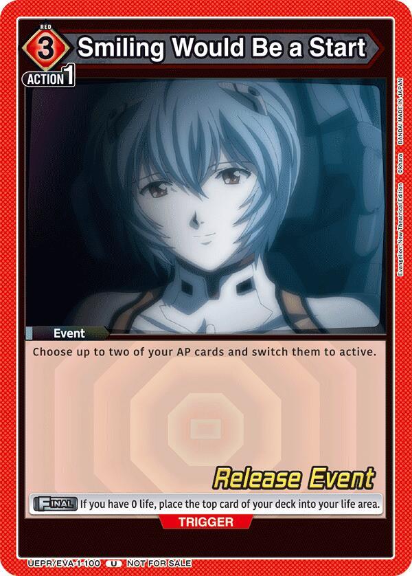 Smiling Would Be a Start (UEPR/EVA-1-100) [UE15BT: Evangelion: New Theatrical Edition Release Event Cards]