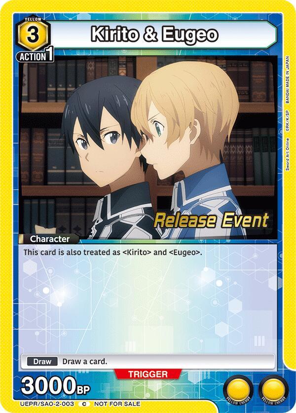 Kirito & Eugeo (UEPR/SAO-2-003) [UEX06BT: Sword Art Online Vol.2 Release Event Cards]