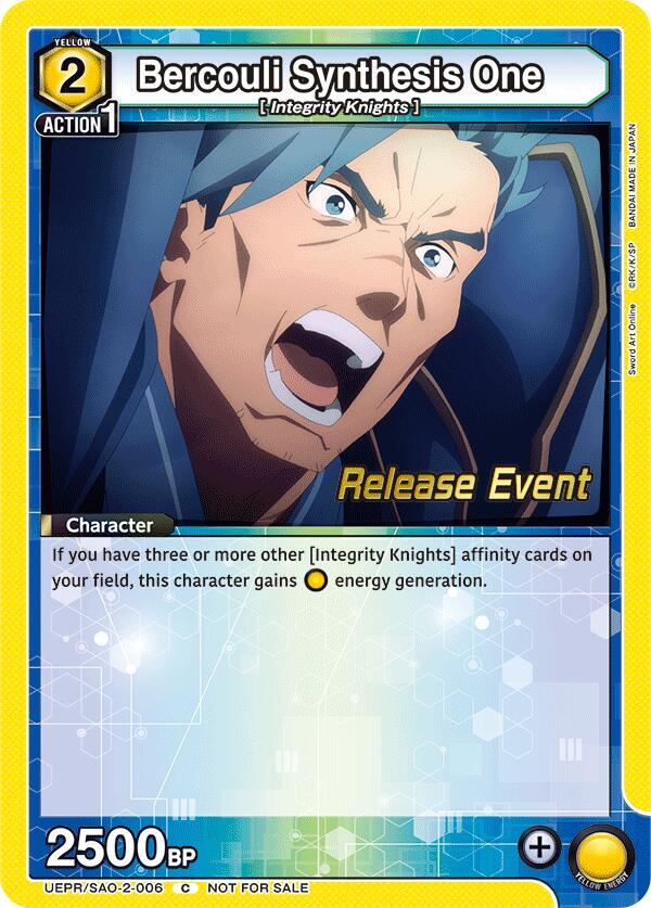 Bercouli Synthesis One (UEPR/SAO-2-006) [UEX06BT: Sword Art Online Vol.2 Release Event Cards]