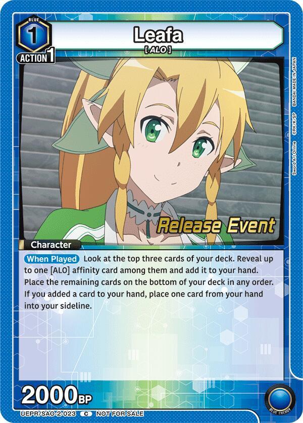Leafa (023) (UEPR/SAO-2-023) [UEX06BT: Sword Art Online Vol.2 Release Event Cards]
