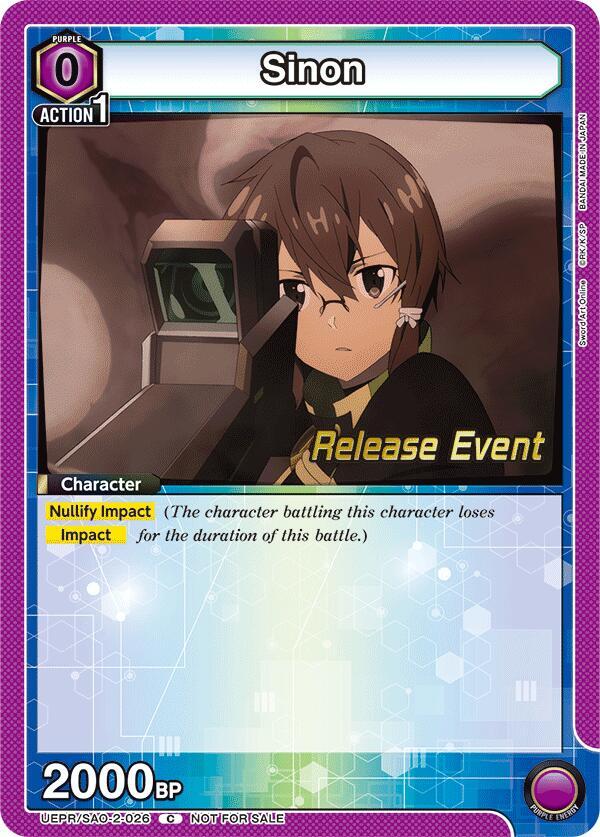 Sinon (026) (UEPR/SAO-2-026) [UEX06BT: Sword Art Online Vol.2 Release Event Cards]