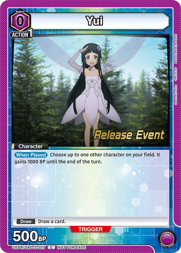 Yui (027) (UEPR/SAO-2-027) [UEX06BT: Sword Art Online Vol.2 Release Event Cards]