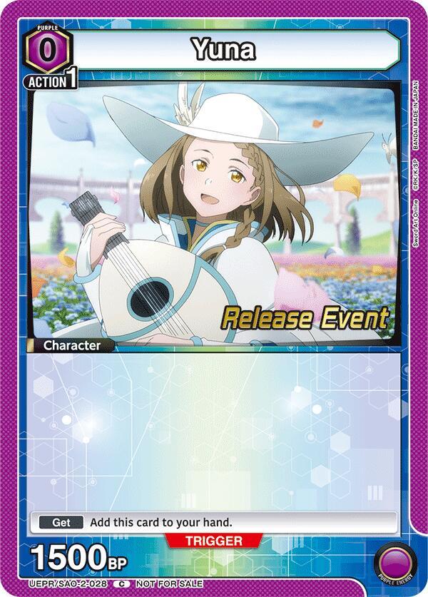 Yuna (028) (UEPR/SAO-2-028) [UEX06BT: Sword Art Online Vol.2 Release Event Cards]
