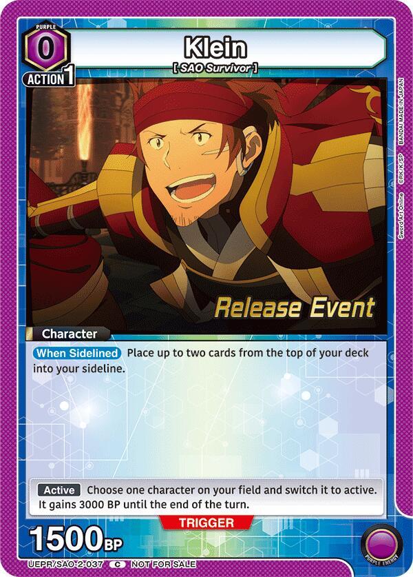 Klein (037) (UEPR/SAO-2-037) [UEX06BT: Sword Art Online Vol.2 Release Event Cards]