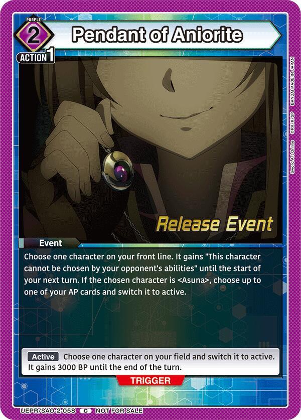 Pendant of Aniorite (UEPR/SAO-2-058) [UEX06BT: Sword Art Online Vol.2 Release Event Cards]