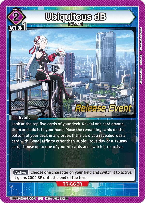 Ubiquitous dB (UEPR/SAO-2-061) [UEX06BT: Sword Art Online Vol.2 Release Event Cards]