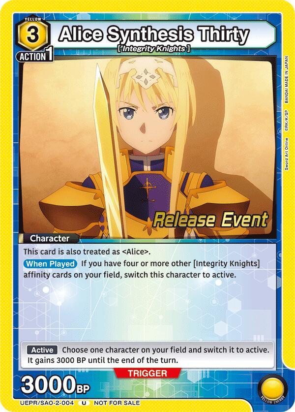 Alice Synthesis Thirty (UEPR/SAO-2-004) [UEX06BT: Sword Art Online Vol.2 Release Event Cards]
