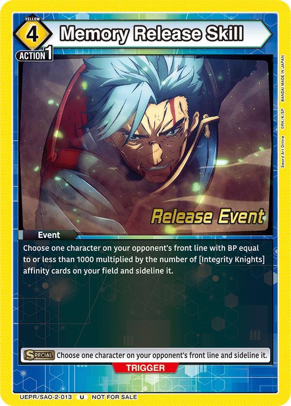 Memory Release Skill (UEPR/SAO-2-013) [UEX06BT: Sword Art Online Vol.2 Release Event Cards]