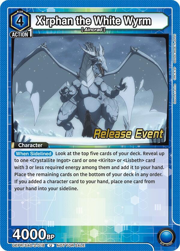 X'rphan the White Wyrm (UEPR/SAO-2-018) [UEX06BT: Sword Art Online Vol.2 Release Event Cards]